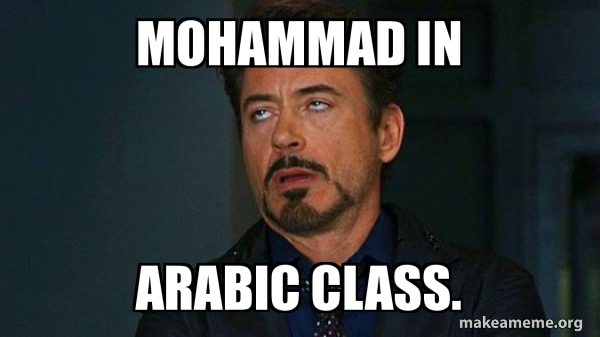 Mohammad in Arabic Class