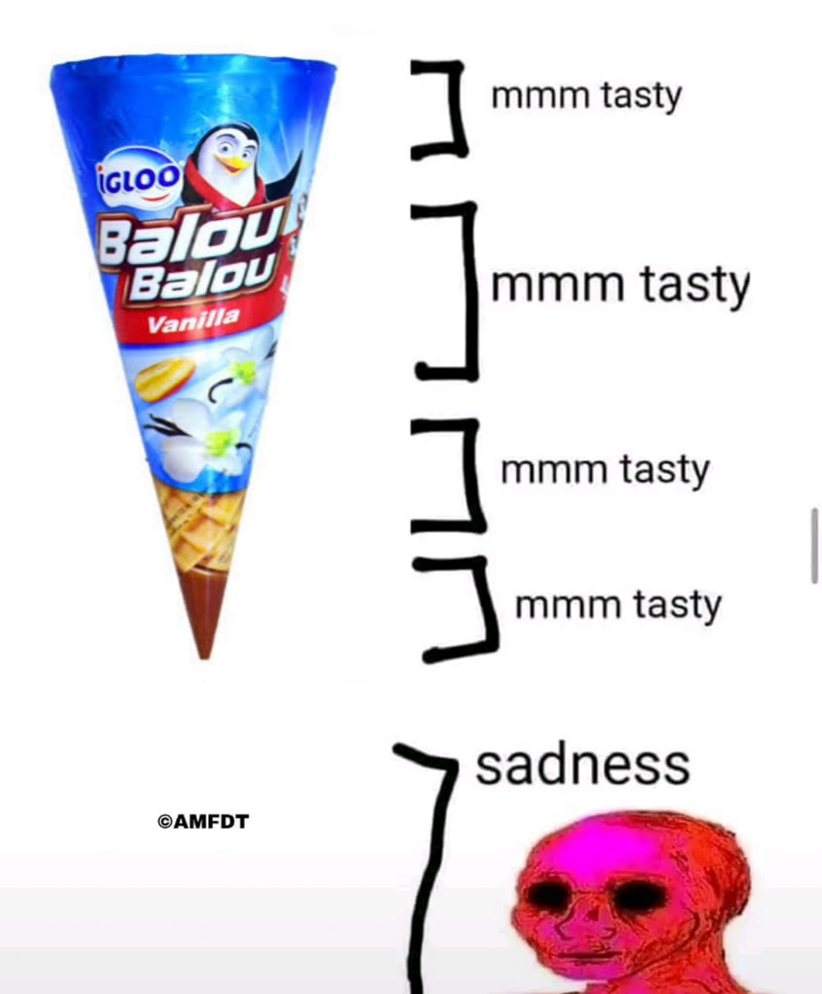 Ice cream sadness spiral